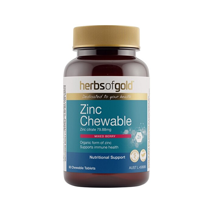 Herbs of Gold Zinc Chewable Mixed Berry 60t – Fresh Beauty Co.