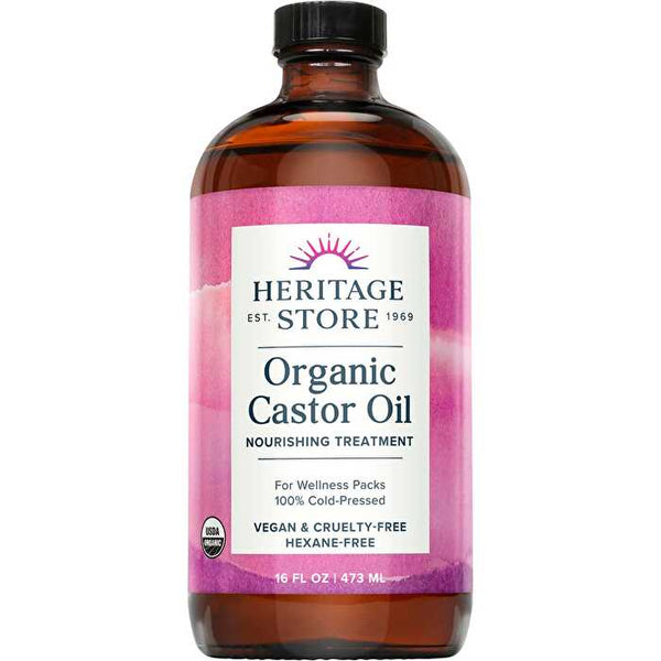 Heritage Store Organic Castor Oil 473ml