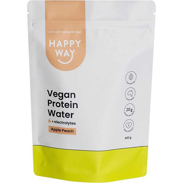 Happy Way Vegan Protein Water Apple Peach 420g