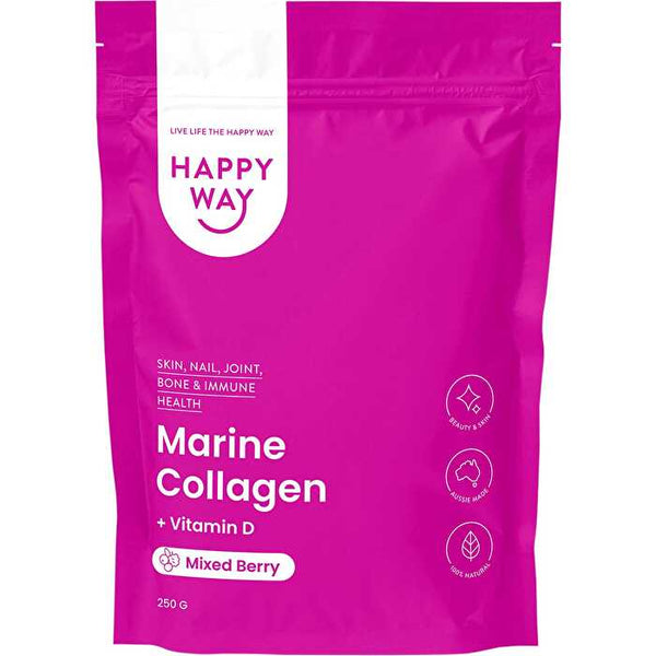 Happy Way Marine Collagen + Vitamin D Mixed Berry 250g