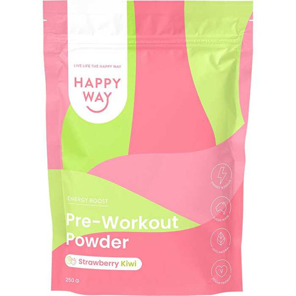 Happy Way Pre-Workout Powder Strawberry Kiwi 250g