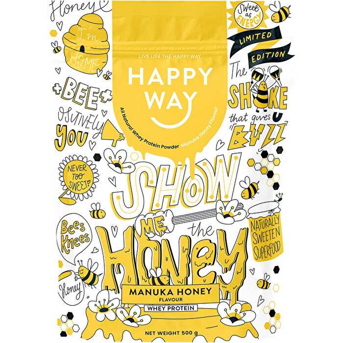 Happy Way Whey Protein Powder Manuka Honey 500g