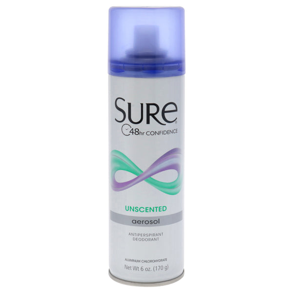 Sure Aerosol Anti-Perspirant and Deodorant - Unscented by Sure for Unisex - 6 oz Deodorant Spray