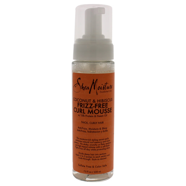 Shea Moisture Coconut and Hibiscus Frizz-Free Curl Mousse by Shea Moisture for Unisex - 7.5 oz Mousse