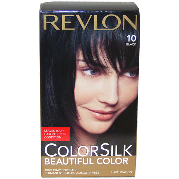 Revlon colorsilk Beautiful Color #10 Black by Revlon for Unisex - 1 Application Hair Color