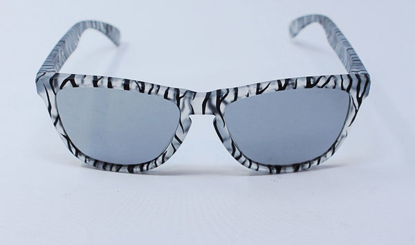 Oakley Frogskins OO9013-70 - Matte Clear-Chrome Iridium by Oakley for Women - 55-17-133 mm Sunglasses