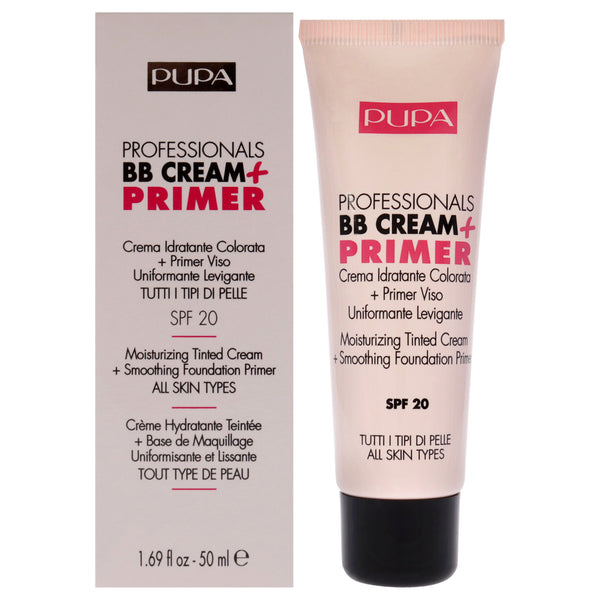 Pupa Milano Professionals BB Cream Plus Primer SPF 20 - 001 Nude - All Skin Types by Pupa Milano for Women - 1.69 oz Makeup