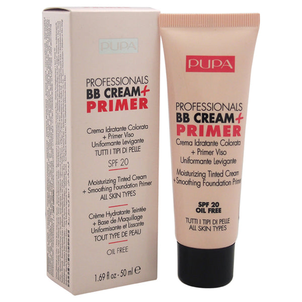 Pupa Milano Professionals BB Cream Plus Primer SPF 20 - 002 Sand - All Skin Types by Pupa Milano for Women - 1.69 oz Makeup