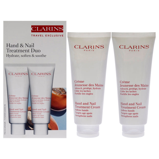 Hand and Nail Treatment Cream Duo by Clarins for Unisex - 2 x 3.4 oz Cream