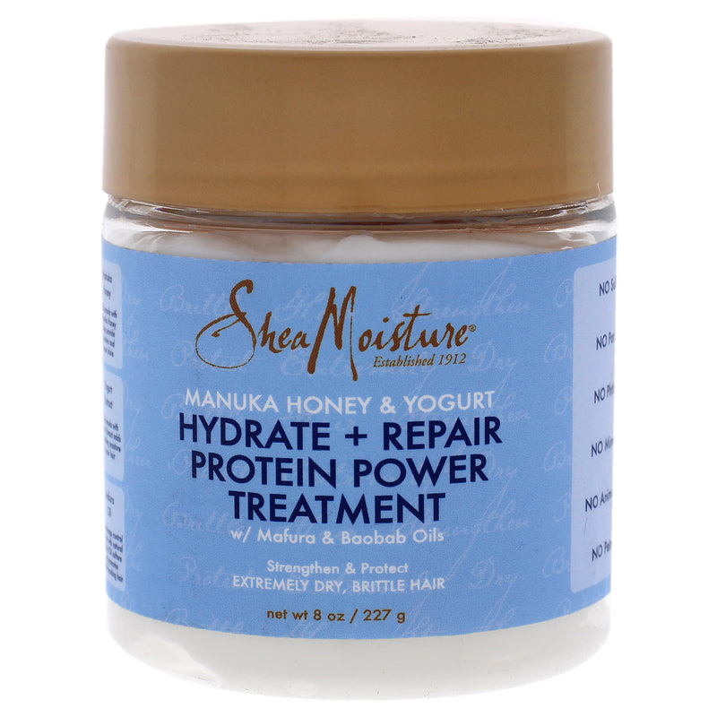 Shea Moisture Manuka Honey and Yogurt Hydrate Plus Repair Protein Power Treatment by Shea Moisture for Unisex - 8 oz Treatment