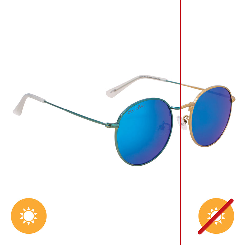 DelSol Solize Vitamine Sea - Gold-Blue by DelSol for Unisex - 1 Pc Sunglasses