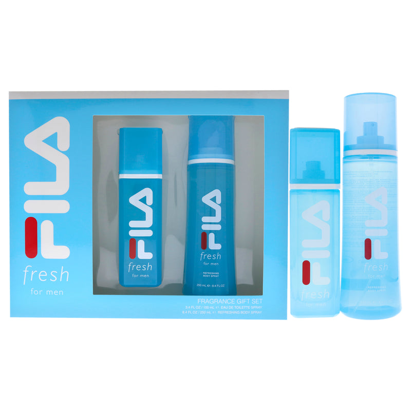 Fila Fila Fresh by Fila for Men - 2 Pc Gift Set 3.4 oz EDT Spray, 8.4 oz Body Spray