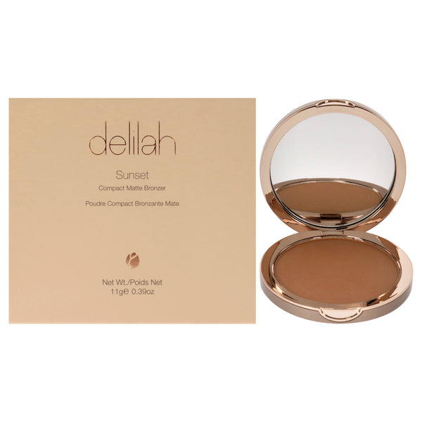 Delilah Sunset Compact Matte Bronzer - Light Medium by Delilah for Women - 0.39 oz Bronzer