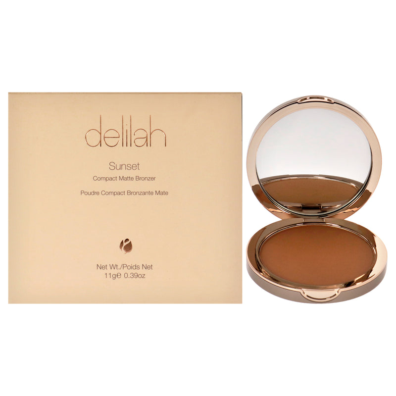 Delilah Sunset Compact Matte Bronzer - Medium Dark by Delilah for Women - 0.39 oz Bronzer