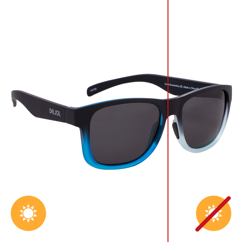 DelSol Solize Sweet Summertime - Black and Light Blue to Blue by DelSol for Unisex - 1 Pc Sunglasses