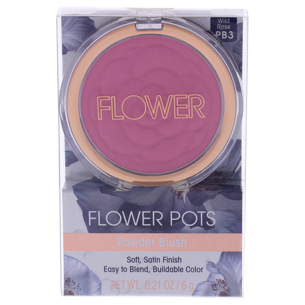 Flower Beauty Flower Pots Powder Blush - Warm Wildrose by Flower Beauty for Women - 0.21 oz Blush