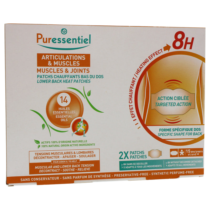 Puressentiel Muscles and Joints Lower Back Heat Patches by Puressentiel for Unisex - 2 Pc Patches