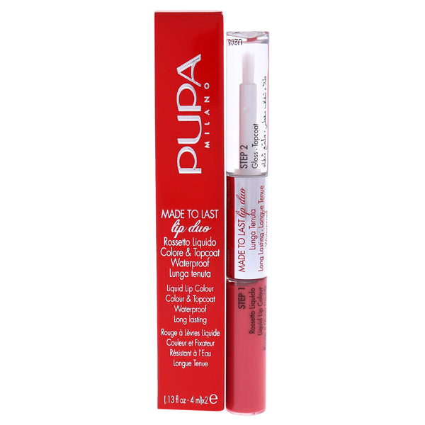 Pupa Milano Made To Last Lip Duo - 008 Miami Pink by Pupa Milano for Women - 0.13 oz Lipstick