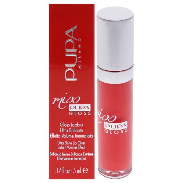 Pupa Milano Miss Pupa Gloss Ultra-Shine Lip Gloss - 203 Coral Emotion by Pupa Milano for Women - 0.17 oz Lip Gloss