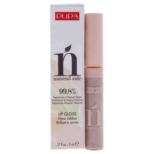 Pupa Milano Natural Side Lip Gloss - 001 Light Rose by Pupa Milano for Women - 0.17 oz Lip Gloss