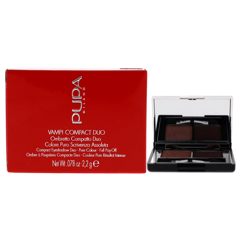 Pupa Milano Vamp! Compact Duo Eyeshadow - 002 Pink Earth by Pupa Milano for Women - 0.078 oz Eye Shadow