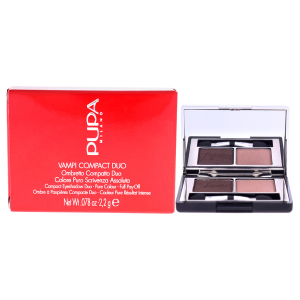 Pupa Milano Vamp! Compact Duo Eyeshadow - 004 Bronze Amber by Pupa Milano for Women - 0.078 oz Eye Shadow