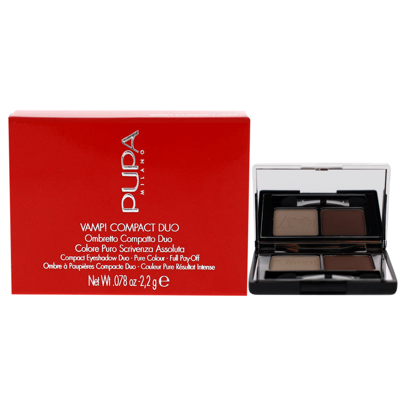 Pupa Milano Vamp! Compact Duo Eyeshadow - 005 Milk Chocolate by Pupa Milano for Women - 0.078 oz Eye Shadow