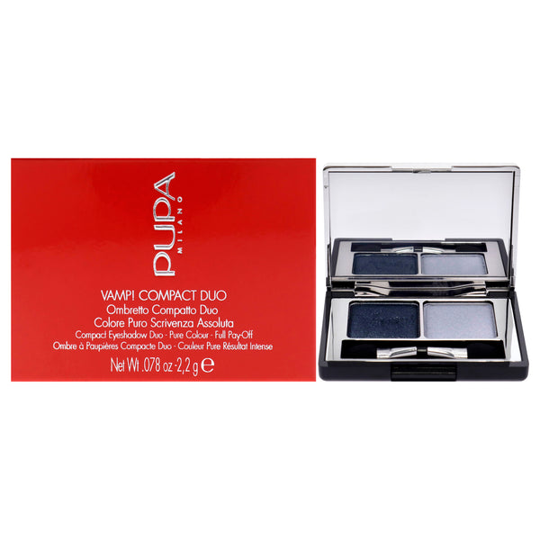 Pupa Milano Vamp! Compact Duo Eyeshadow - 012 Magnetic Blue by Pupa Milano for Women - 0.078 oz Eye Shadow