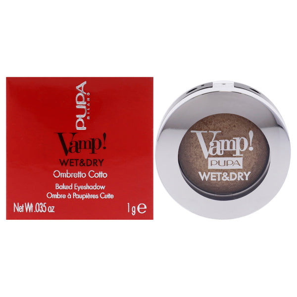 Pupa Milano Vamp! Wet and Dry Baked Eyeshadow - 101 Precious Gold by Pupa Milano for Women - 0.035 oz Eye Shadow