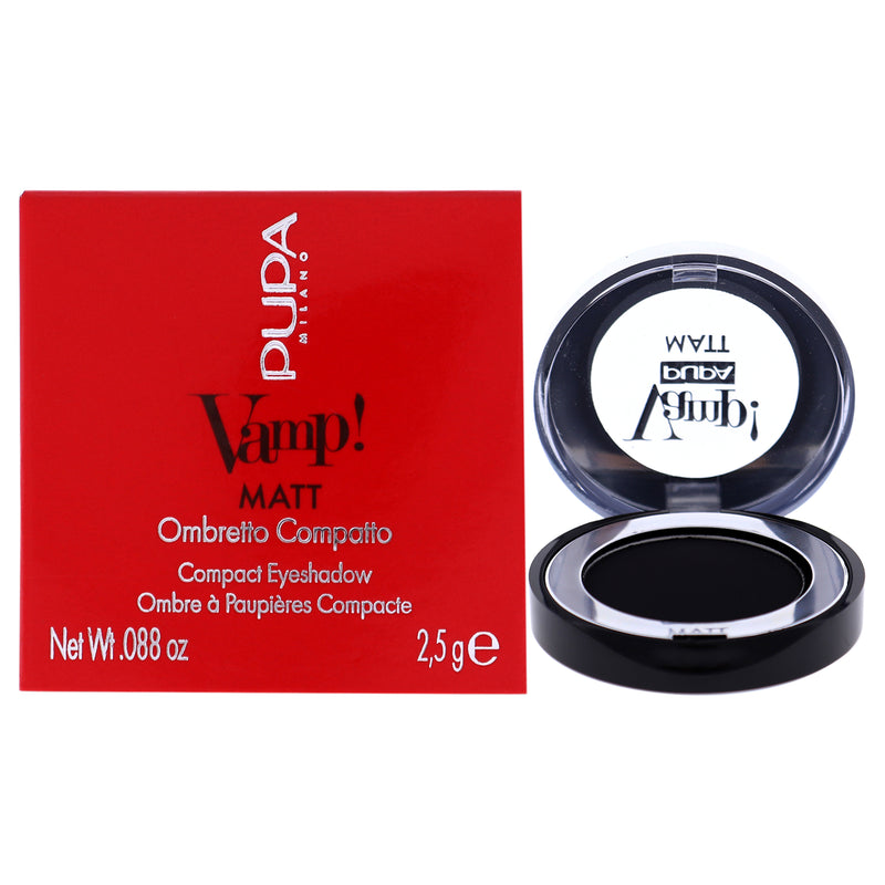 Pupa Milano Vamp! Matt Compact Eyeshadow - 060 Deep Black by Pupa Milano for Women - 0.088 oz Eye Shadow