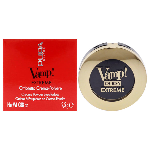 Pupa Milano Vamp! Extreme Creamy Powder Eyeshadow - 004 Extreme Black by Pupa Milano for Women - 0.088 oz Eye Shadow