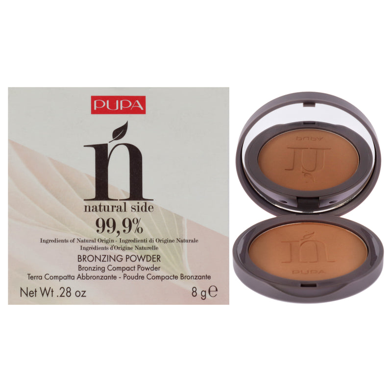 Pupa Milano Natural Side Bronzing Powder - 002 Natural Bronze by Pupa Milano for Women - 0.28 oz Powder