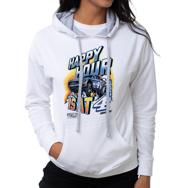 DelSol NASCAR Hooded Sweatshirt - Kevin Harvick - 4 White by DelSol for Women - 1 Pc T-Shirt (S)