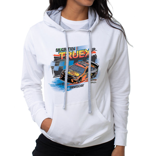 DelSol NASCAR Hooded Sweatshirt - Martin Truex Jr - 2 White by DelSol for Women - 1 Pc T-Shirt (M)