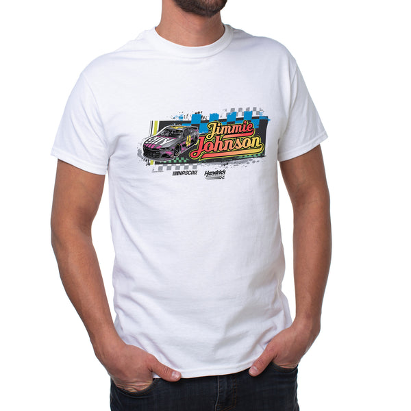 DelSol NASCAR Mens Classic Crew Tee - Jimmie Johnson - 6 White by DelSol for Men - 1 Pc T-Shirt (S)