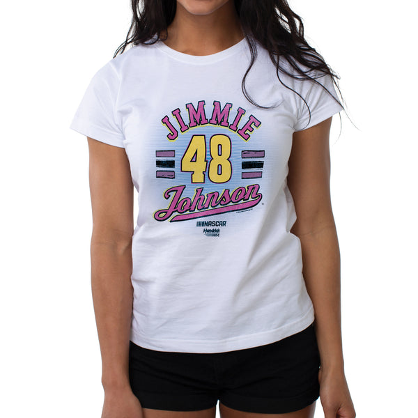 DelSol NASCAR Womens Crew Tee - Jimmie Johnson - 8 White by DelSol for Women - 1 Pc T-Shirt (S)