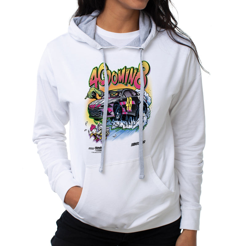 DelSol NASCAR Hooded Sweatshirt - Jimmie Johnson - 3 White by DelSol for Women - 1 Pc T-Shirt (S)