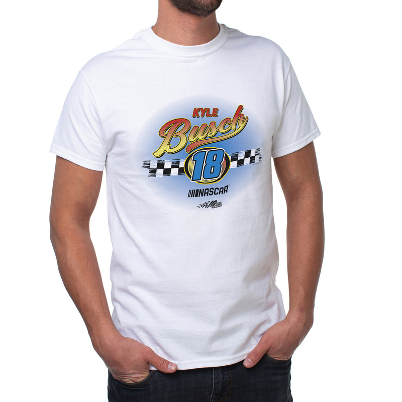 DelSol NASCAR Mens Classic Crew Tee - Kyle Busch - 11 White by DelSol for Men - 1 Pc T-Shirt (S)