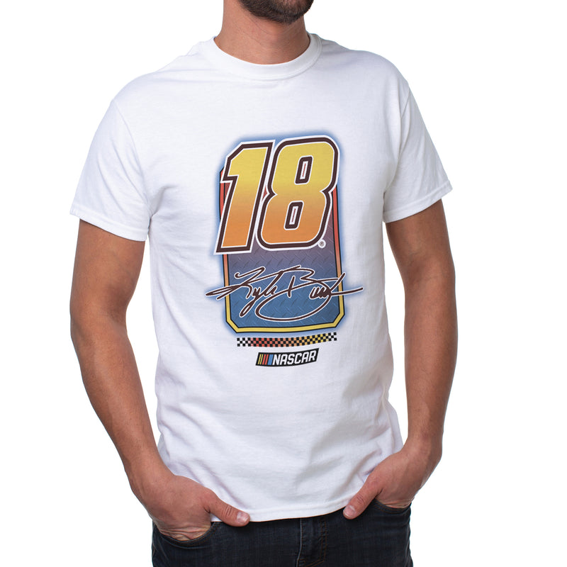 DelSol NASCAR Mens Classic Crew Tee - Kyle Busch - 10 White by DelSol for Men - 1 Pc T-Shirt (S)