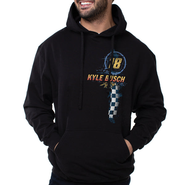 DelSol NASCAR Hooded Sweatshirt - Kyle Busch - 8 White by DelSol for Men - 1 Pc T-Shirt (M)