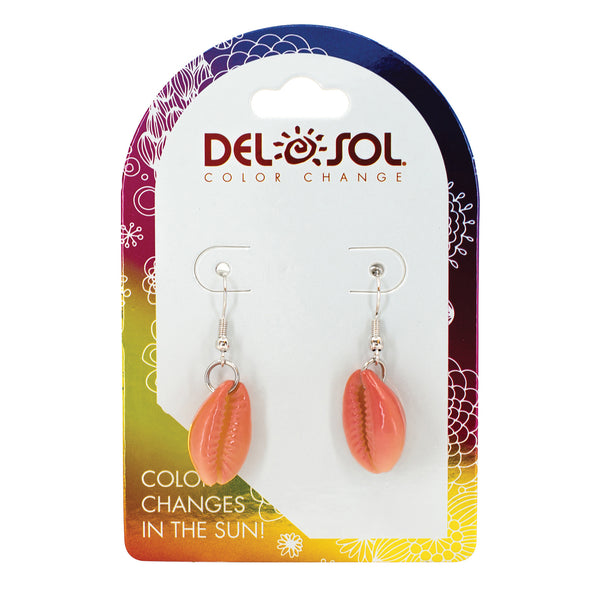 DelSol Color-Changing Earrings - Pink Cowrie by DelSol for Women - 1 Pc Earrings