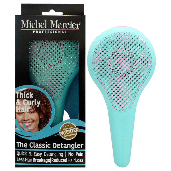 Michel Mercier The Classic Detangler Thick and Curly Hair - Pink-Turquoise by Michel Mercier for Unisex - 1 Pc Hair Brush