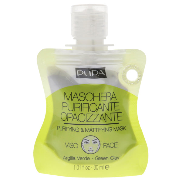 Pupa Milano Purifying and Mattifying Face Mask - Green Clay by Pupa Milano for Unisex - 1 oz Mask