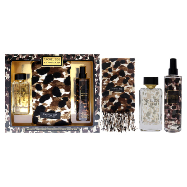 Rachel Zoe Empowered by Rachel Zoe for Women - 3 Pc Gift Set 3.4oz EDP Spray, 10oz Body Mist, Scarf