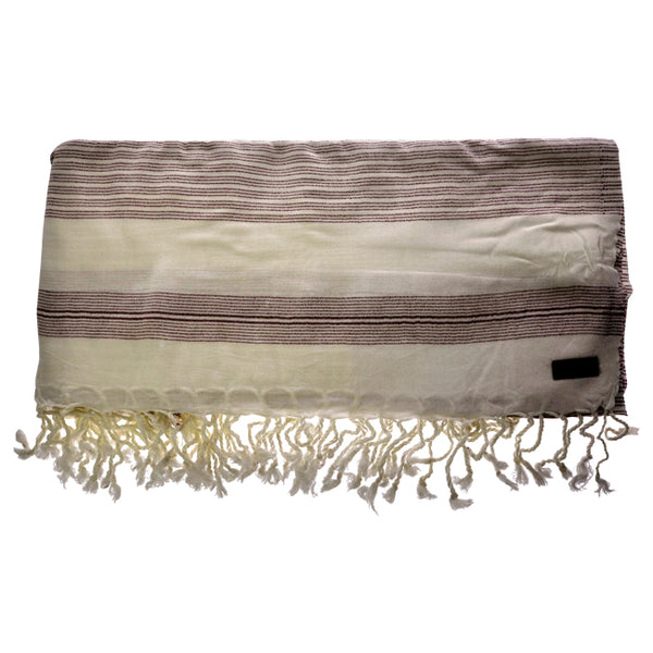 Bamboo Beach Blanket - Ecru Merlot by Cariloha for Unisex - 1 Pc Blanket