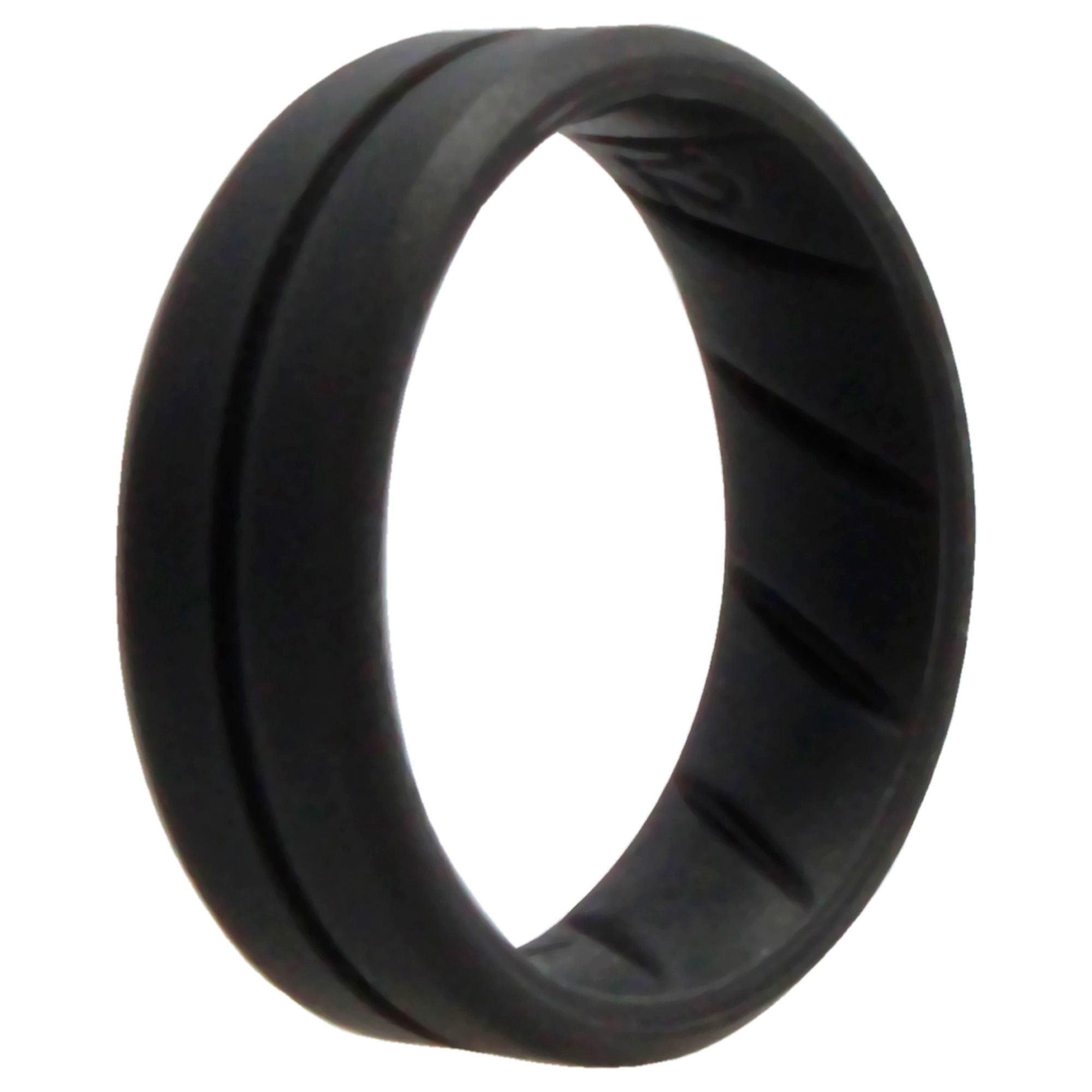 ROQ Silicone Wedding BR Middle Line Ring - Basic-Grey by ROQ for Men ...