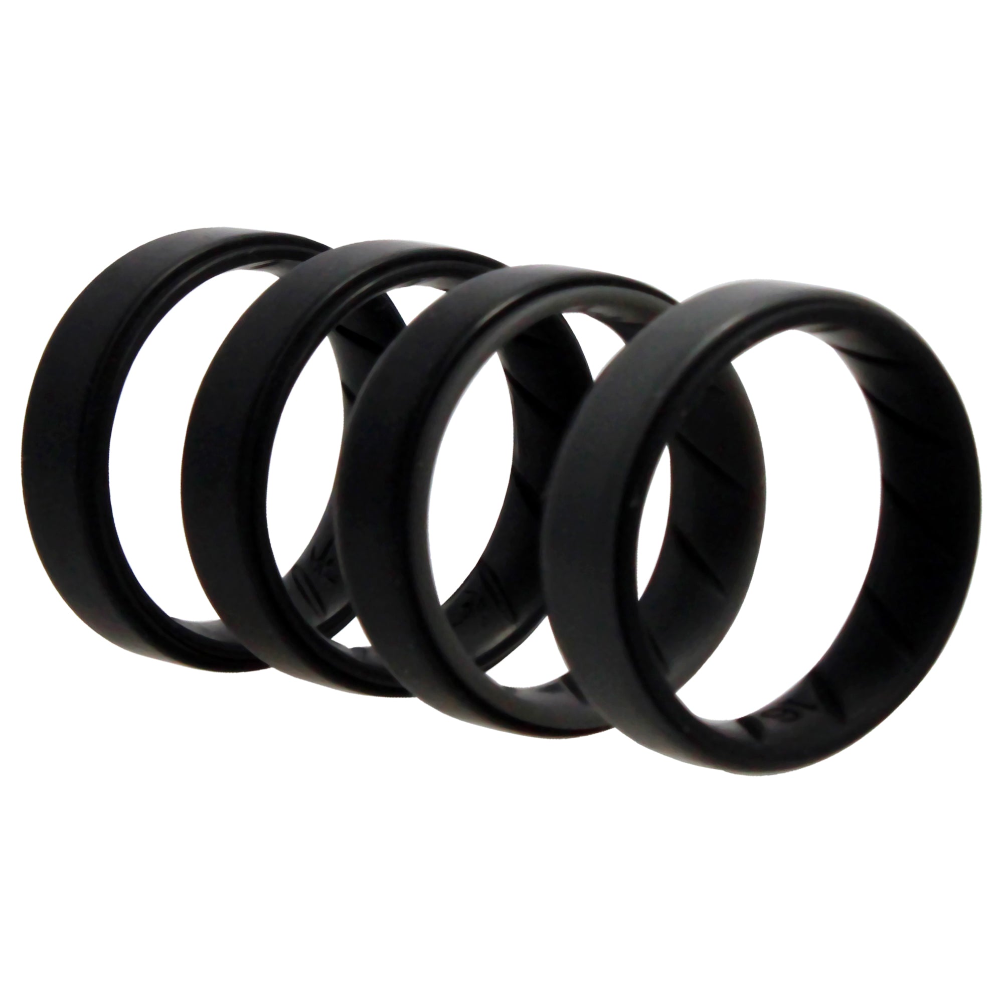 ROQ Silicone Wedding BR Step Ring Set - Black by ROQ for Men - 4 x 16 ...