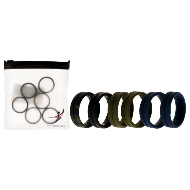 ROQ Silicone Wedding BR Middle Line Ring Set - Basic-Olive by ROQ for ...
