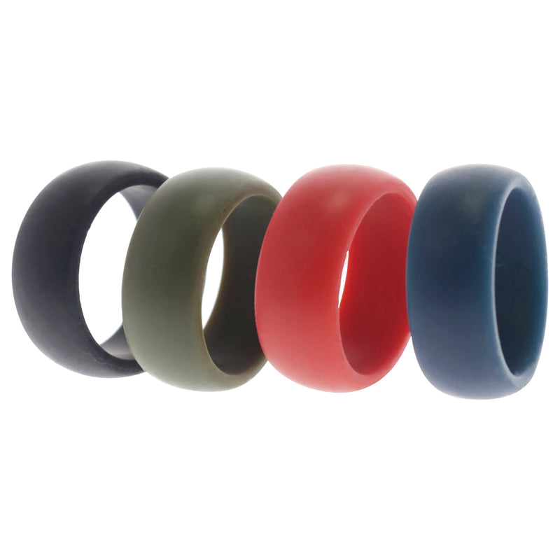 Silicone Wedding Ring Set - MultiColor by ROQ for Men - 4 x 7 mm Ring