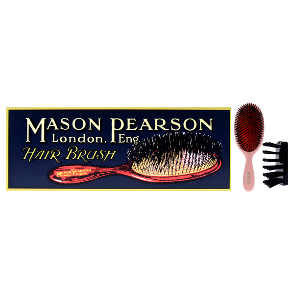 Mason Pearson Extra Large Pure Bristle Brush - B1 Pink by Mason Pearson for Unisex - 2 Pc Hair Brush, Cleaning Brush